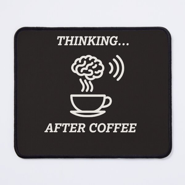 Item preview, Thinking... After coffee. A minimalist cozy design for those who cherish quiet moments, gentle rituals, and peaceful starts to the day. designed and sold by ArtFairy38.