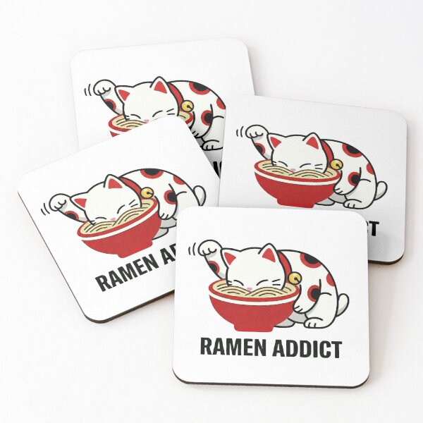 Item preview, Chat Ramen Addict designed and sold by SpotiShirts.