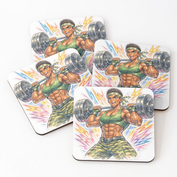 Item preview, Chica Fitness Retro Pesas Color Neón designed and sold by JonelleTshirts.