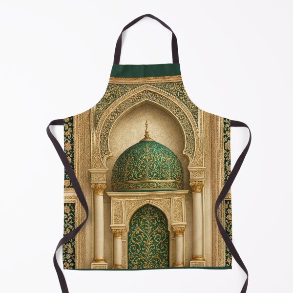 Item preview, Emerald & Gold Islamic Architecture: Elegant Moroccan Dome Illustration (V.4) designed and sold by D-Islamic.