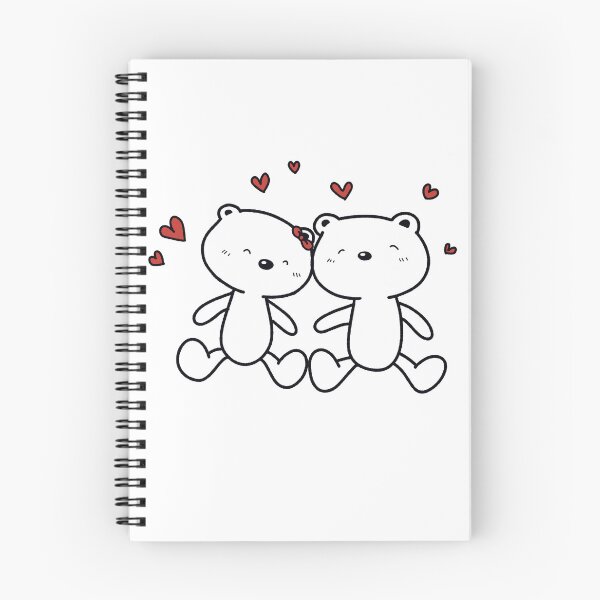 Item preview, Una linda pareja de osos enamorados – Ilustración kawaii de San Valentín designed and sold by Artinkcreative.