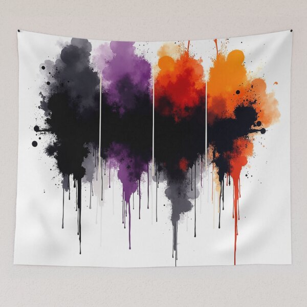 Item preview, dripping emotions colorful paint splatter drip art style abstract designed and sold by SmashingDeals.