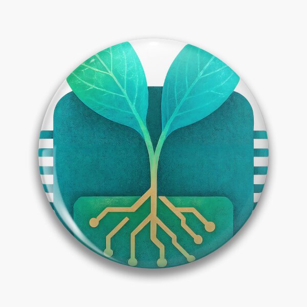 Item preview, Sustainable technology concept with green leaves on microchip designed and sold by Creative88Art.