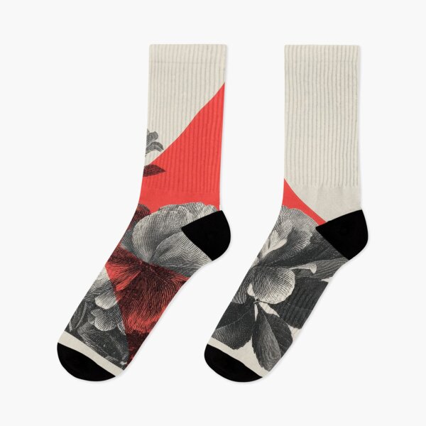 Item preview, Flowers with red geometric shape designed and sold by anytka.