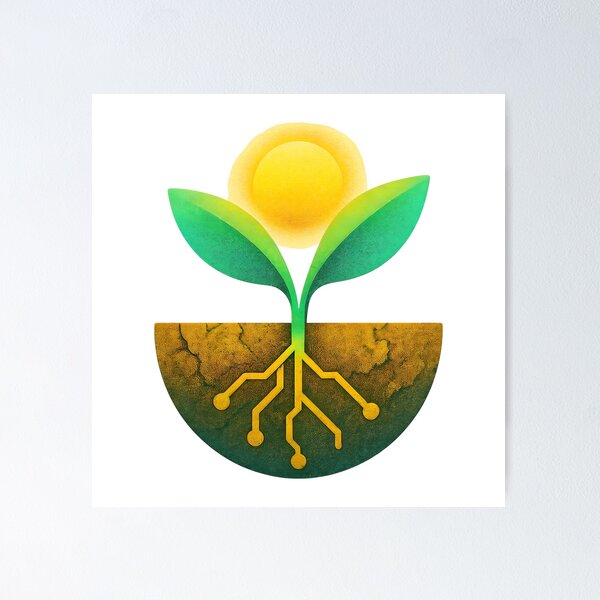 Item preview, Innovative technology sprouting growth and sustainability designed and sold by Creative88Art.