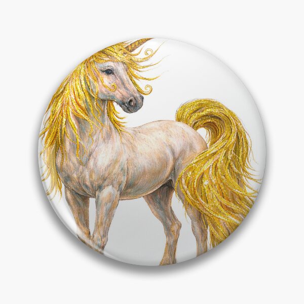 Item preview, Golden unicorn magic horse Pegasus  designed and sold by Ana Cristina Fluieras.