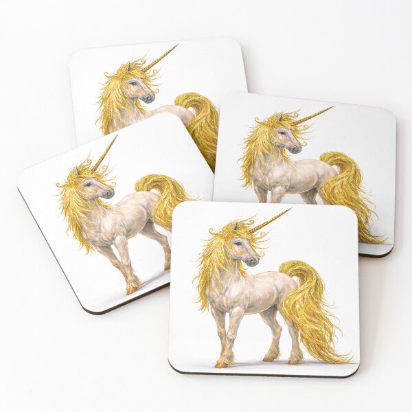 Item preview, Golden unicorn magic horse Pegasus  designed and sold by Ana Cristina Fluieras.
