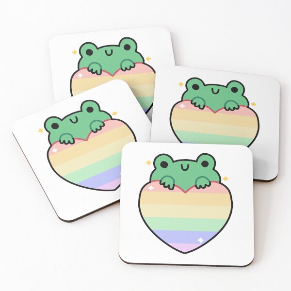Item preview, pride flag kawaii frog designed and sold by phoebescribble.