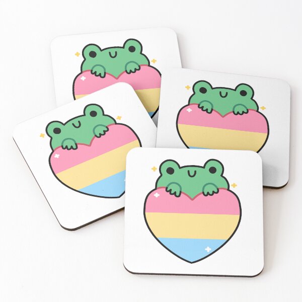 Item preview, pansexual flag kawaii frog designed and sold by phoebescribble.