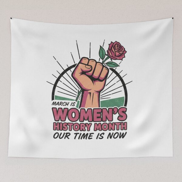 Item preview, Women's History Month March Retro Rose Empowerment designed and sold by Wear Sculpt.