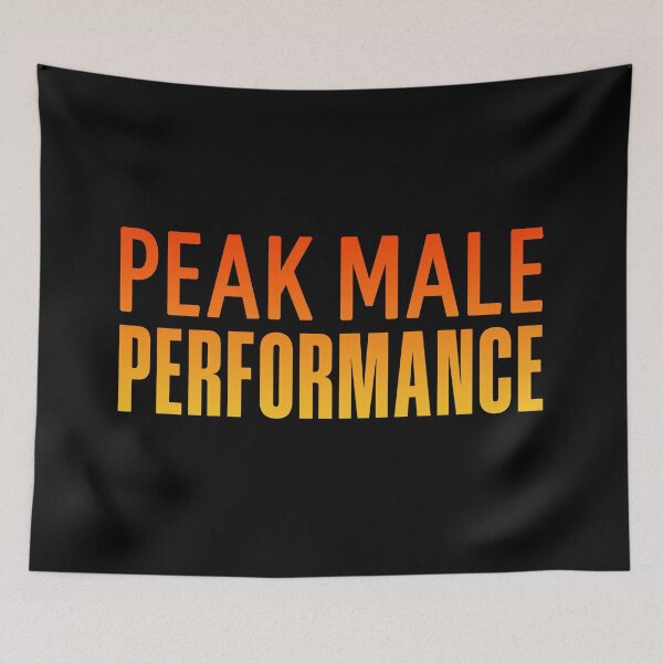 Item preview, Peak Male Performance, Orange Funny Quotes designed and sold by Memes N Lore .