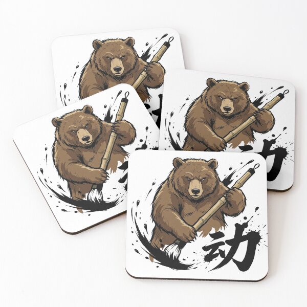 Item preview, Bear Japanese Calligraphy Zen Art designed and sold by SpotiShirts.