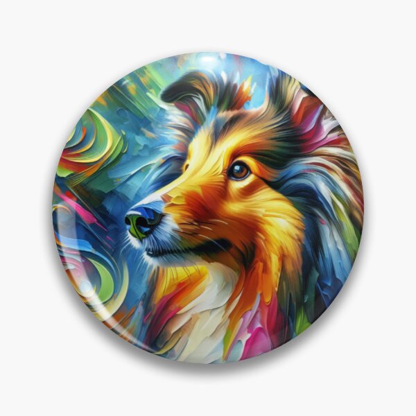 Item preview, Shetland Sheepdog Dog Portrait Acrylic Art Print Pet Portrait Gift for Sheltie Lovers designed and sold by Puppy Puzzles Plus.