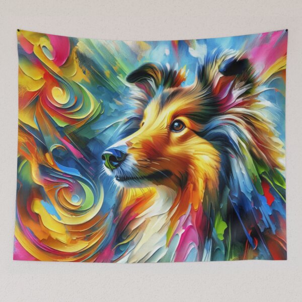 Item preview, Shetland Sheepdog Dog Portrait Acrylic Art Print Pet Portrait Gift for Sheltie Lovers designed and sold by Puppy Puzzles Plus.