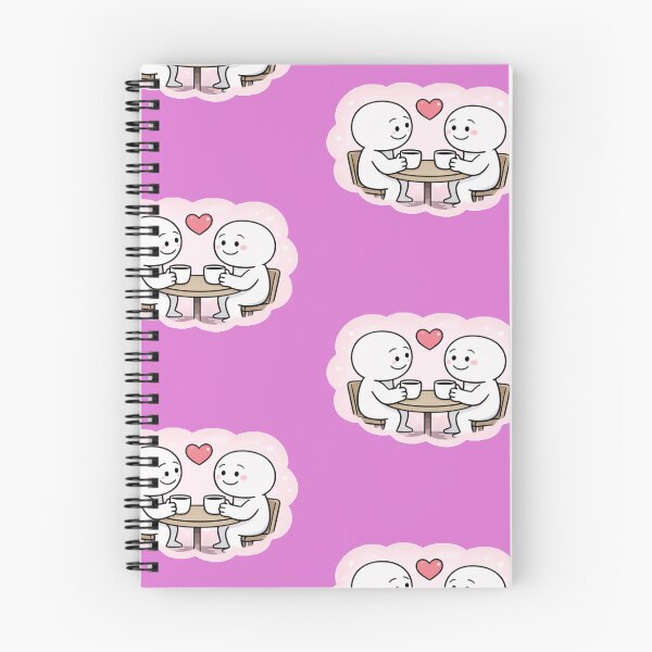 Item preview, Cute Coffee Date Couple Illustration – Minimalist Love Cartoon, Romantic Cozy Art, Valentine Aesthetic -2 designed and sold by CraftMuse19.