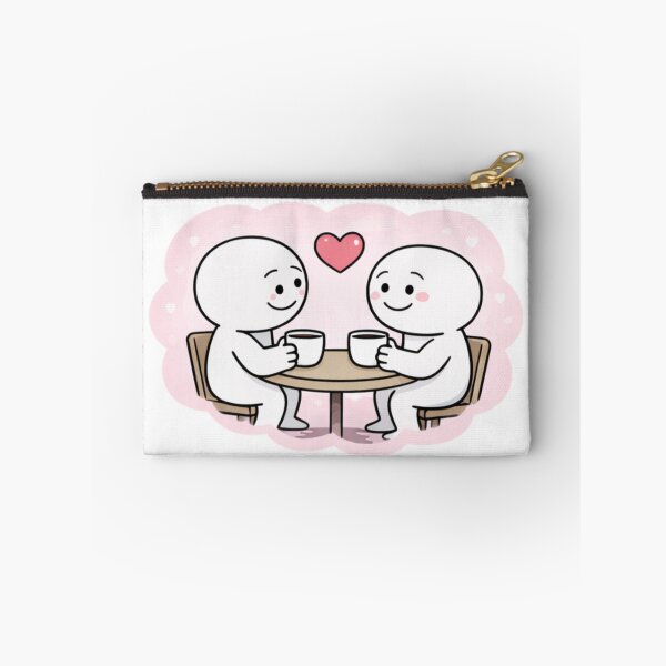 Item preview, Cute Coffee Date Couple Illustration – Minimalist Love Cartoon, Romantic Cozy Art, Valentine Aesthetic -2 designed and sold by CraftMuse19.