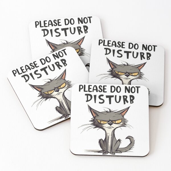 Item preview, Please Do Not Disturb – Grumpy Cat Funny Quote Illustration designed and sold by Craftystay.