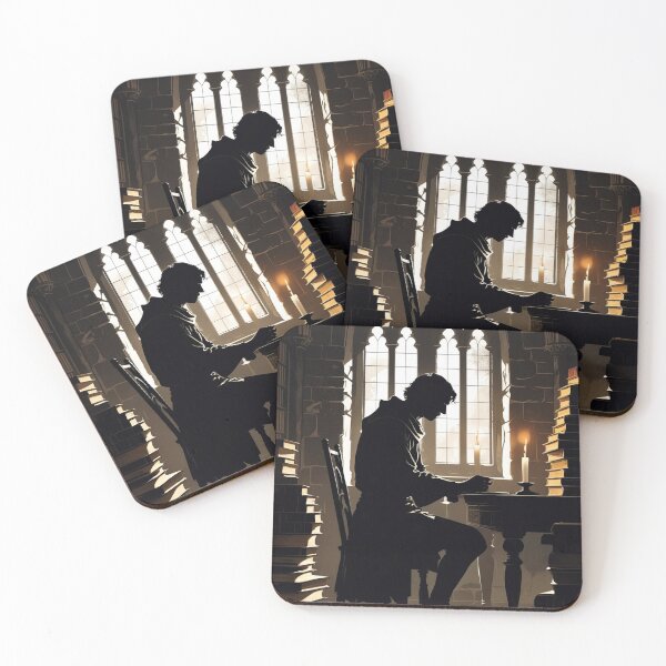 Item preview, Scholar in Silhouette – Gothic Philosophy Intellectual Art designed and sold by semenol.