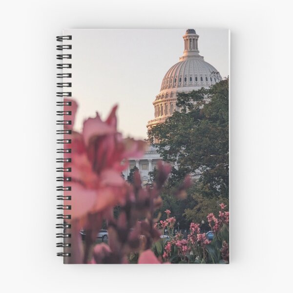 Item preview, Capitol Dome with Pink Flowers Cannas -1 designed and sold by CraftMuse19.