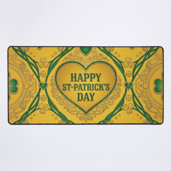Item preview, Luxe Emerald and Gold St. Patrick’s Day Pattern designed and sold by DGtaLrtcom.