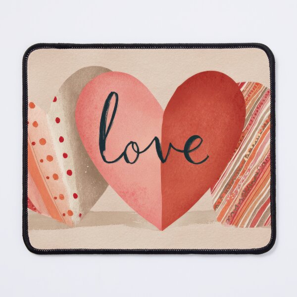 Item preview, Colorful hearts display love text designed and sold by anytka.