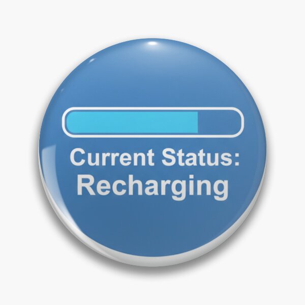 Item preview, Current Status: Recharging - Funny Mental Health & Work Sticker designed and sold by ZYNORAworld.