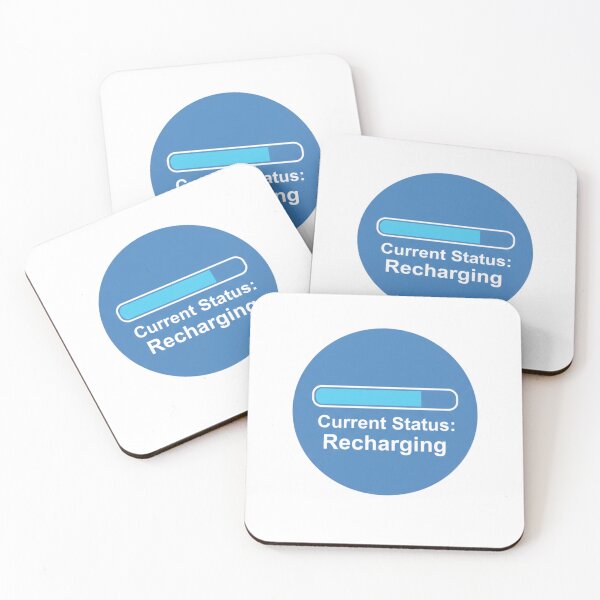 Item preview, Current Status: Recharging - Funny Mental Health & Work Sticker designed and sold by ZYNORAworld.