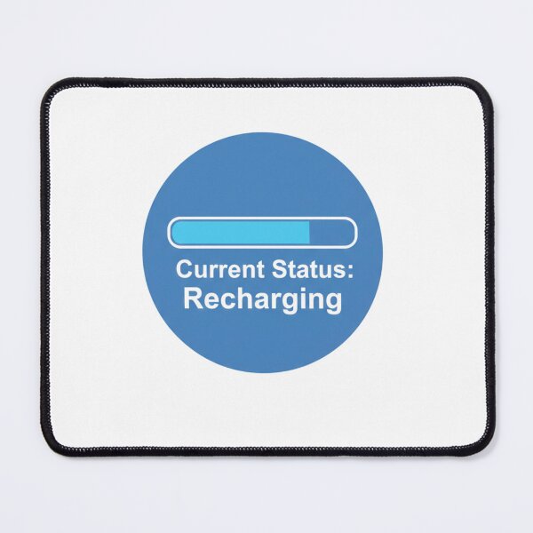 Item preview, Current Status: Recharging - Funny Mental Health & Work Sticker designed and sold by ZYNORAworld.