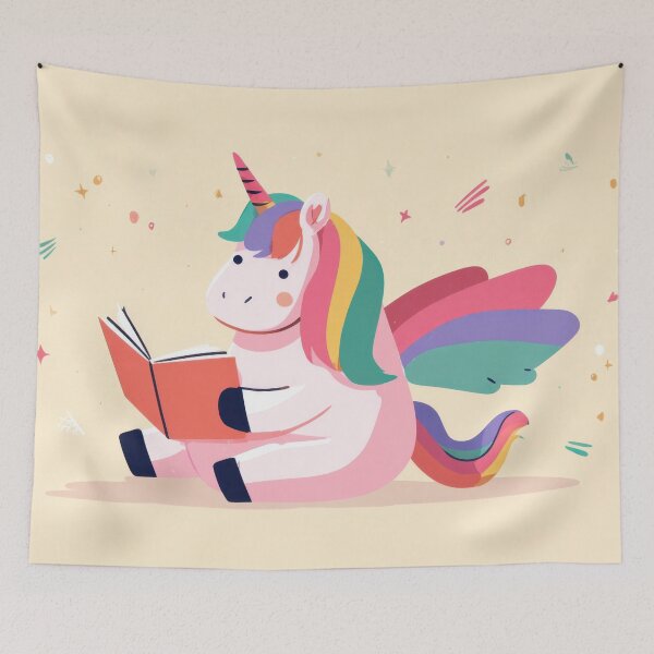Item preview, Unicorn with a book designed and sold by anytka.