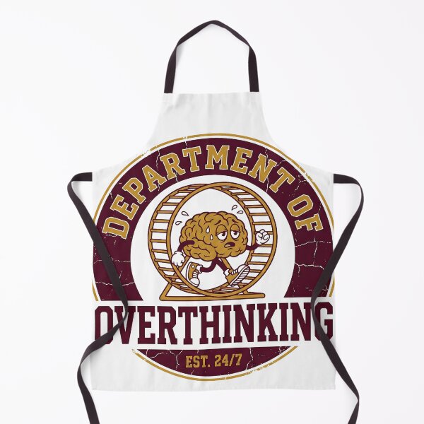 Item preview, Department Of Overthinking Funny Brain In Hamster Wheel Badge designed and sold by DigitalAnnaBanana.