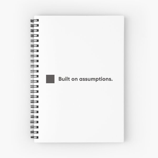 Item preview, Built on Assumptions – UX Research & Product UX Design Statement & quote designed and sold by Artio-ArtShop.