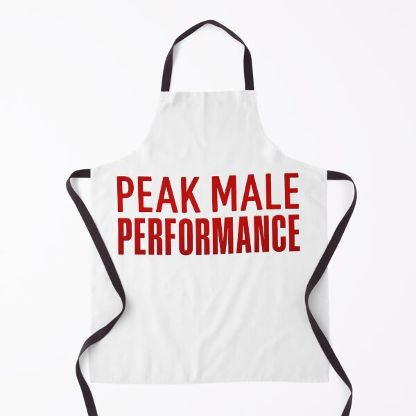Item preview, Peak Male Performance, Red Funny Quotes designed and sold by Memes N Lore .