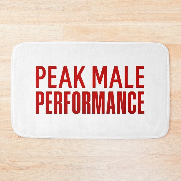 Item preview, Peak Male Performance, Red Funny Quotes designed and sold by Memes N Lore .