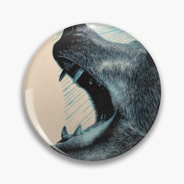 Item preview, A grizzly bear with its mouth open designed and sold by anytka.