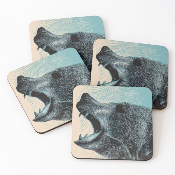 Item preview, A grizzly bear with its mouth open designed and sold by anytka.