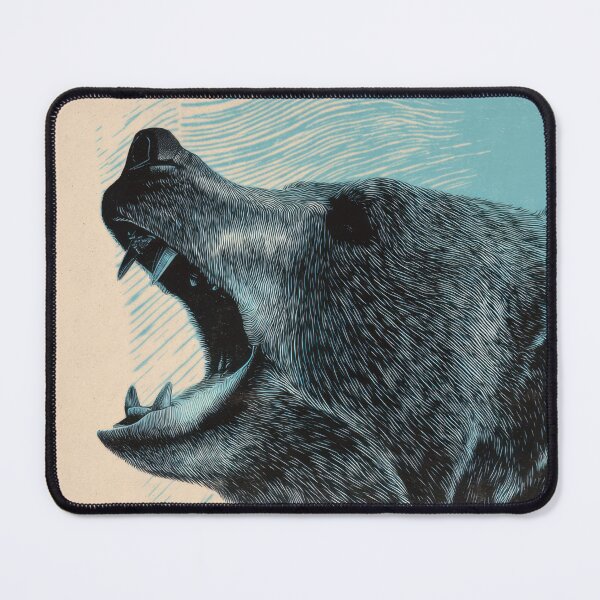 Item preview, A grizzly bear with its mouth open designed and sold by anytka.