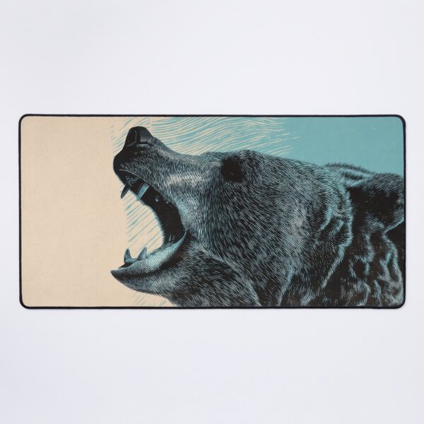 Item preview, A grizzly bear with its mouth open designed and sold by anytka.