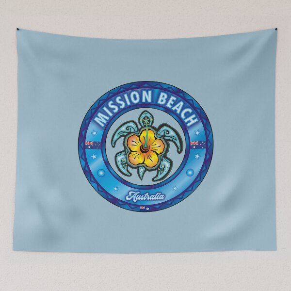 Item preview, Mission Beach Australia sea turtle hibiscus designed and sold by studioss76.