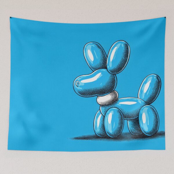 Item preview, Balloon dog on a blue background designed and sold by anytka.