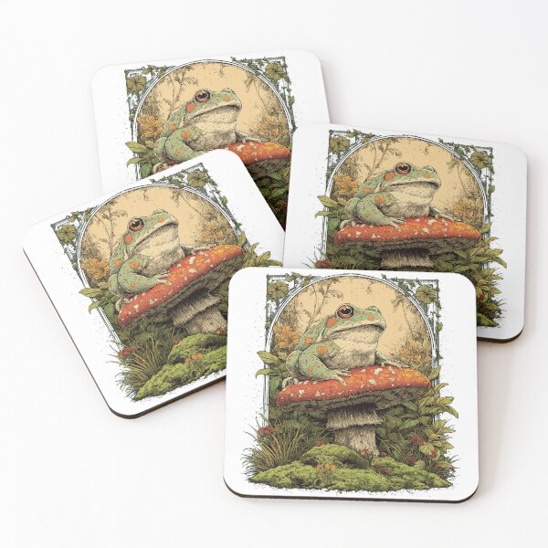 Item preview, Retro Tarot Frog on a Mushroom designed and sold by ObiWanKenobi03.