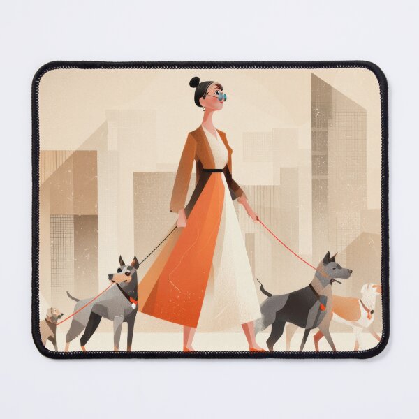 Item preview, Dog walker in a city setting designed and sold by anytka.