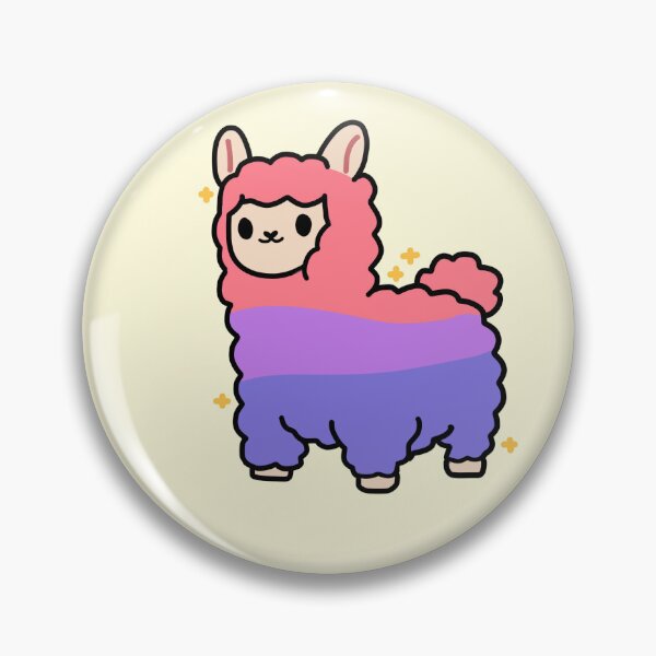 Item preview, bisexual kawaii rainbow pride llama designed and sold by phoebescribble.