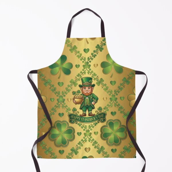 Item preview, Golden St. Patrick’s Day Leprechaun and Shamrock Pattern designed and sold by DGtaLrtcom.
