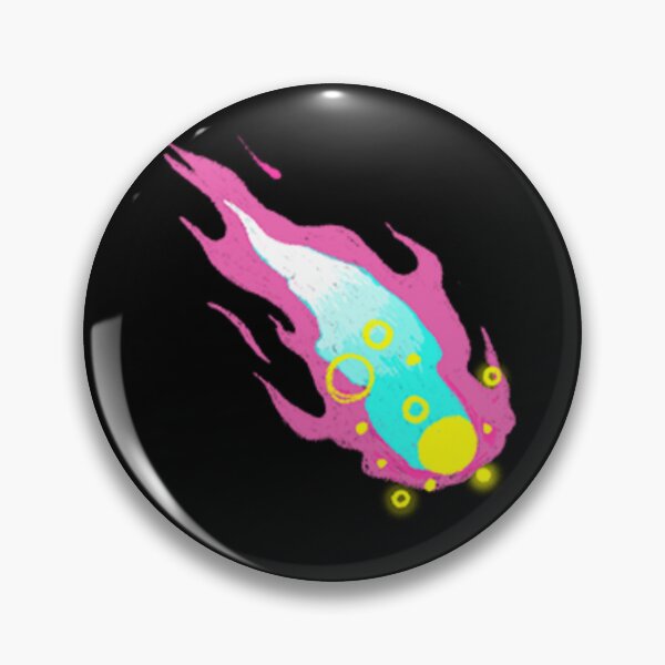 Item preview, Neon Pink & Cyan Flaming Object with Yellow Accents Graphic designed and sold by Snapystyle.