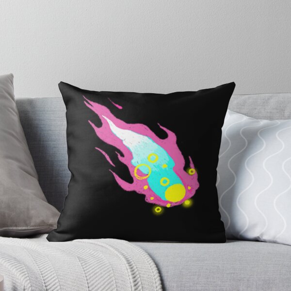 Aperçu de l'œuvre Objet enflammé rose fluo et cyan avec des accents jaunes (graphique) créée et vendue par Snapystyle.