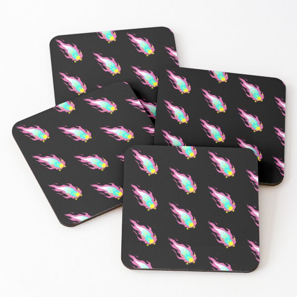 Item preview, Neon Pink & Cyan Flaming Object with Yellow Accents Graphic designed and sold by Snapystyle.