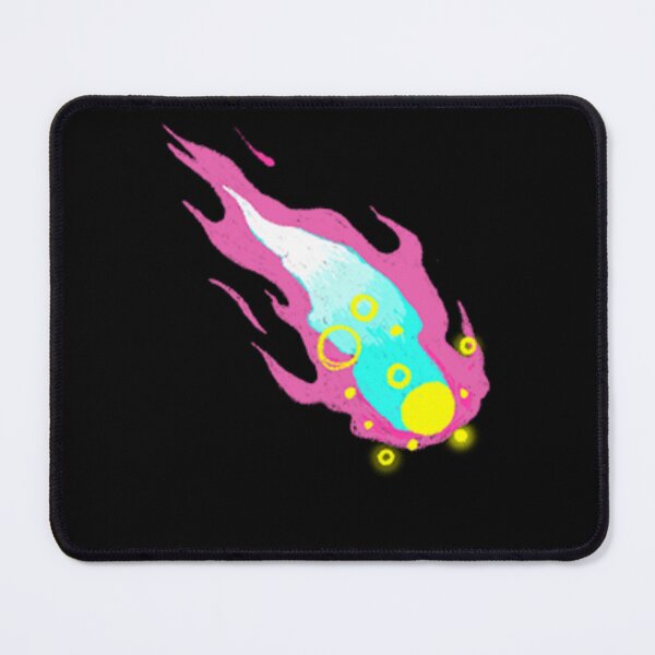 Item preview, Neon Pink & Cyan Flaming Object with Yellow Accents Graphic designed and sold by Snapystyle.
