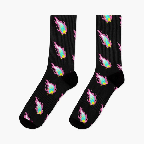 Item preview, Neon Pink & Cyan Flaming Object with Yellow Accents Graphic designed and sold by Snapystyle.
