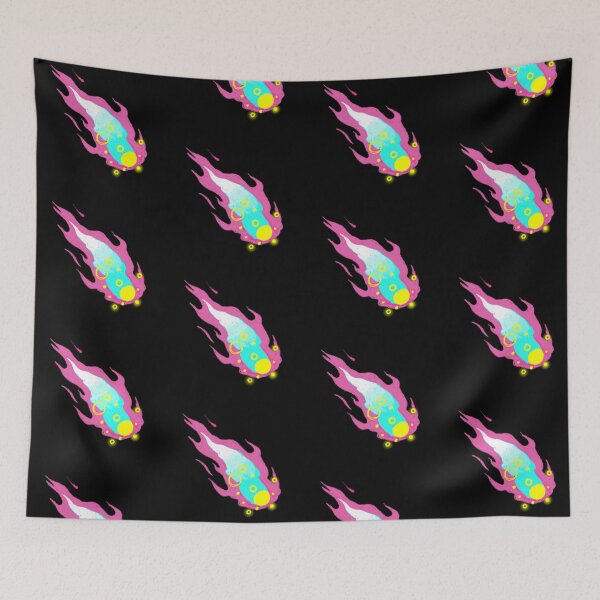 Item preview, Neon Pink & Cyan Flaming Object with Yellow Accents Graphic designed and sold by Snapystyle.