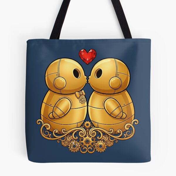 Item preview, Steampunk Smooch – Golden Robot Kiss designed and sold by The Visual Syllabus.